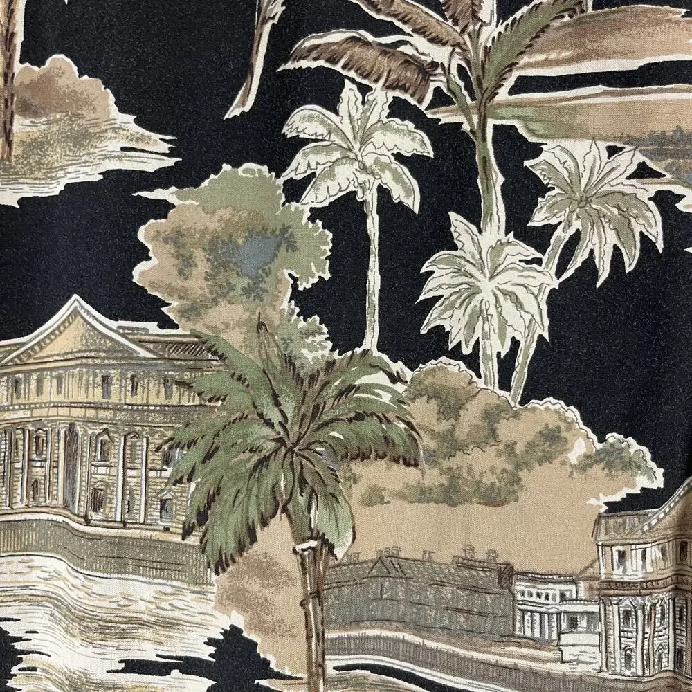 Tori Richard Shirt Mens Large Button Front Palm Tree Hawaiian Tropical Aloha USA